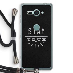 CaseCompany Stay true: Sony Xperia XZ2 Compact Transparant Hoesje met koord
