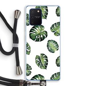 CaseCompany Tropische bladeren: Samsung Galaxy Note 10 Lite Transparant Hoesje met koord