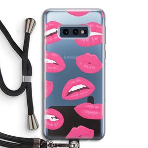 CaseCompany Bite my lip: Samsung Galaxy S10e Transparant Hoesje met koord