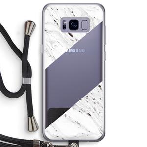 CaseCompany Biggest stripe: Samsung Galaxy S8 Transparant Hoesje met koord