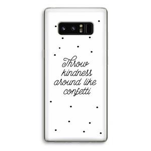 CaseCompany Confetti: Samsung Galaxy Note 8 Transparant Hoesje