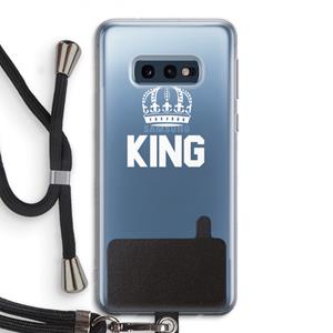 CaseCompany King zwart: Samsung Galaxy S10e Transparant Hoesje met koord