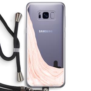 CaseCompany Peach bath: Samsung Galaxy S8 Transparant Hoesje met koord