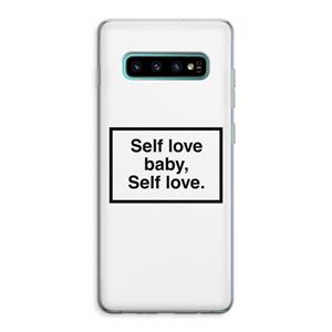 CaseCompany Self love: Samsung Galaxy S10 Plus Transparant Hoesje