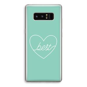 CaseCompany Best heart pastel: Samsung Galaxy Note 8 Transparant Hoesje
