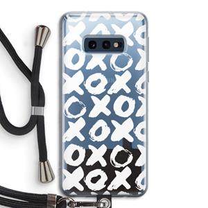 CaseCompany XOXO: Samsung Galaxy S10e Transparant Hoesje met koord