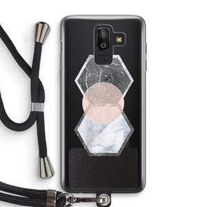 CaseCompany Creatieve toets: Samsung Galaxy J8 (2018) Transparant Hoesje met koord