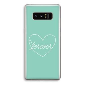 CaseCompany Forever heart pastel: Samsung Galaxy Note 8 Transparant Hoesje