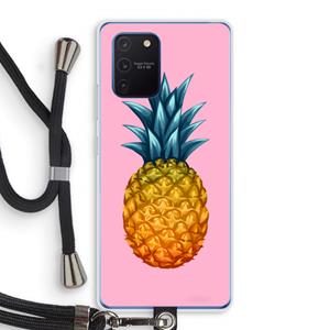 CaseCompany Grote ananas: Samsung Galaxy Note 10 Lite Transparant Hoesje met koord