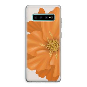 CaseCompany Orange Ellila flower: Samsung Galaxy S10 Plus Transparant Hoesje
