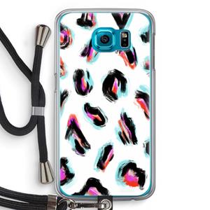 CaseCompany Cheetah color: Samsung Galaxy S6 Transparant Hoesje met koord