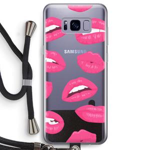 CaseCompany Bite my lip: Samsung Galaxy S8 Transparant Hoesje met koord