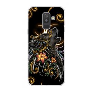 CaseCompany Huilende Wolf: Samsung Galaxy A6 Plus (2018) Transparant Hoesje