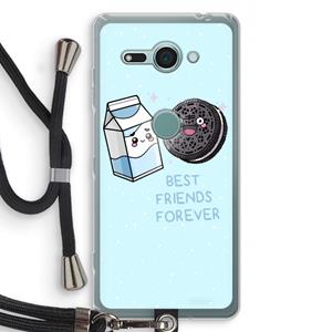 CaseCompany Best Friend Forever: Sony Xperia XZ2 Compact Transparant Hoesje met koord