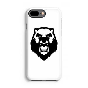 CaseCompany Angry Bear (white): iPhone 7 Plus Tough Case