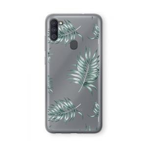 CaseCompany Simple leaves: Samsung Galaxy A11 Transparant Hoesje