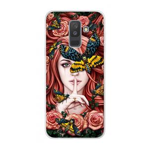 CaseCompany Lady Moth: Samsung Galaxy A6 Plus (2018) Transparant Hoesje