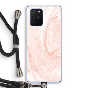 CaseCompany Peach bath: Samsung Galaxy Note 10 Lite Transparant Hoesje met koord