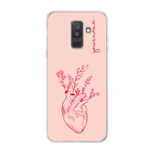 CaseCompany Blooming Heart: Samsung Galaxy A6 Plus (2018) Transparant Hoesje