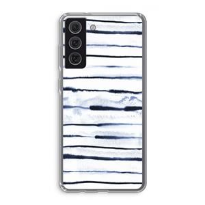 CaseCompany Ink Stripes: Samsung Galaxy S21 FE Transparant Hoesje