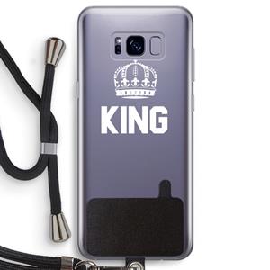 CaseCompany King zwart: Samsung Galaxy S8 Transparant Hoesje met koord