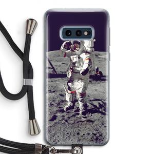 CaseCompany Spaceman: Samsung Galaxy S10e Transparant Hoesje met koord