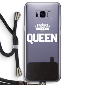 CaseCompany Queen zwart: Samsung Galaxy S8 Transparant Hoesje met koord