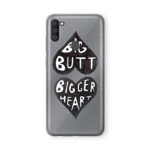 CaseCompany Big butt bigger heart: Samsung Galaxy A11 Transparant Hoesje