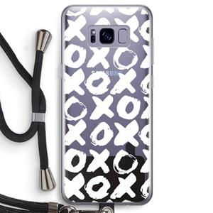 CaseCompany XOXO: Samsung Galaxy S8 Transparant Hoesje met koord