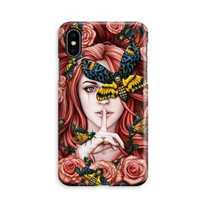 CaseCompany Lady Moth: iPhone X Volledig Geprint Hoesje