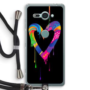 CaseCompany Melts My Heart: Sony Xperia XZ2 Compact Transparant Hoesje met koord