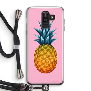 CaseCompany Grote ananas: Samsung Galaxy J8 (2018) Transparant Hoesje met koord