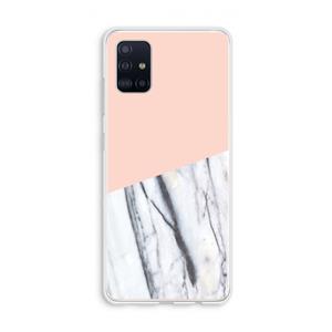CaseCompany A touch of peach: Galaxy A51 4G Transparant Hoesje