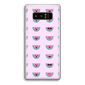 CaseCompany Smiley watermeloenprint: Samsung Galaxy Note 8 Transparant Hoesje