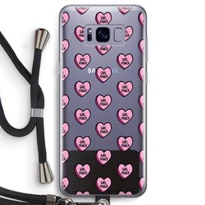 CaseCompany GIRL POWER: Samsung Galaxy S8 Transparant Hoesje met koord