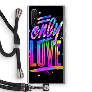 CaseCompany Only Love: Samsung Galaxy Note 10 Transparant Hoesje met koord