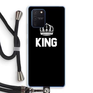 CaseCompany King zwart: Samsung Galaxy Note 10 Lite Transparant Hoesje met koord