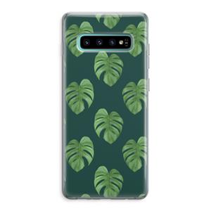 CaseCompany Monstera leaves: Samsung Galaxy S10 Plus Transparant Hoesje