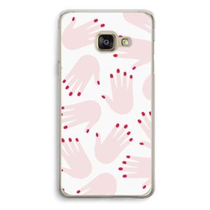 CaseCompany Hands pink: Samsung A3 (2017) Transparant Hoesje