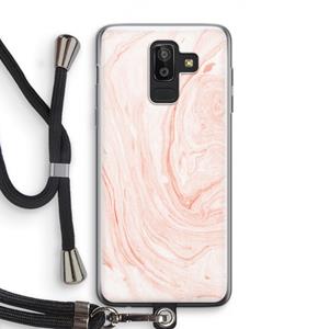 CaseCompany Peach bath: Samsung Galaxy J8 (2018) Transparant Hoesje met koord