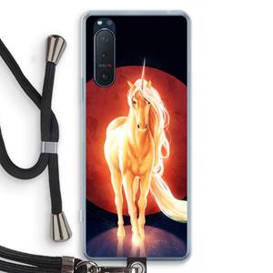 CaseCompany Last Unicorn: Sony Xperia 5 II Transparant Hoesje met koord