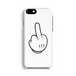 CaseCompany Middle finger white: Volledig geprint iPhone SE 2020 Hoesje