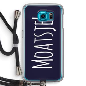CaseCompany Moatsje!: Samsung Galaxy S6 Transparant Hoesje met koord