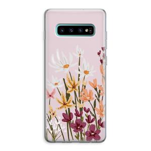 CaseCompany Painted wildflowers: Samsung Galaxy S10 Plus Transparant Hoesje