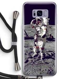 CaseCompany Spaceman: Samsung Galaxy S8 Transparant Hoesje met koord