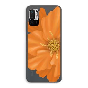 CaseCompany Orange Ellila flower: Xiaomi Redmi Note 10 5G Transparant Hoesje
