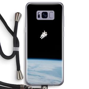 CaseCompany Alone in Space: Samsung Galaxy S8 Transparant Hoesje met koord