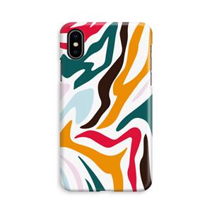 CaseCompany Colored Zebra: iPhone Xs Volledig Geprint Hoesje