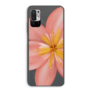 CaseCompany Pink Ellila Flower: Xiaomi Redmi Note 10 5G Transparant Hoesje