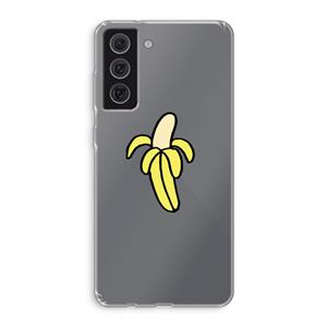 CaseCompany Banana: Samsung Galaxy S21 FE Transparant Hoesje